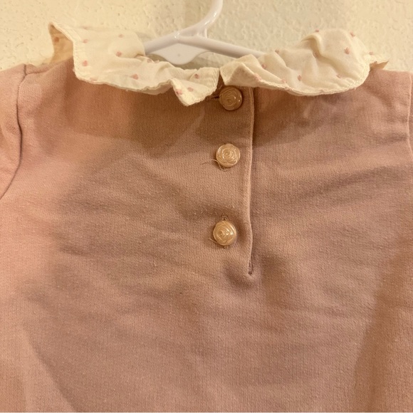 Piper & Posie Layered Long Sleeve, Flutter Collar Shirt, Size 6-9 months - Picture 2 of 8